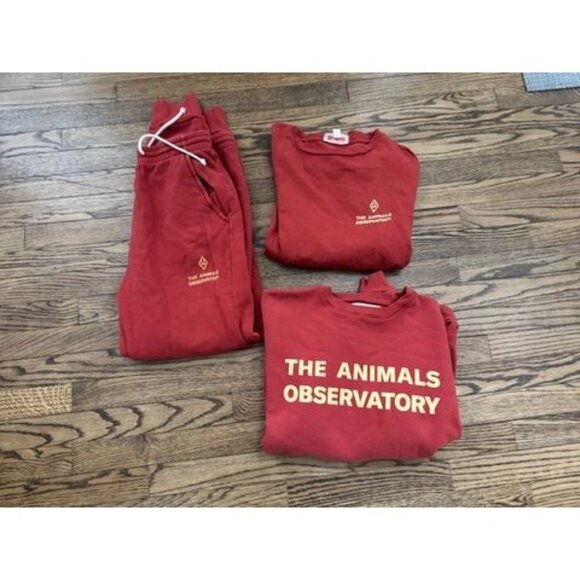 The Animals Observatory 3 Piece Set Sweatshirt, Sweatpants + Tee Large - Picture 1 of 9